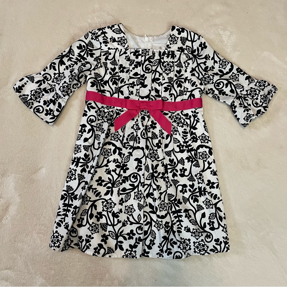Hanna Andersson Black & White Floral Dress